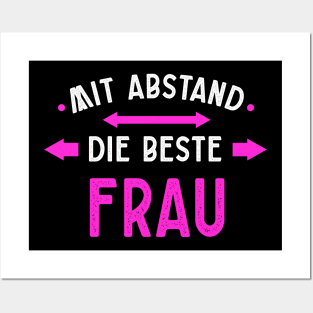 Mit Abstand Beste Frau Witziges Spruch Bleib Zuhause Posters and Art